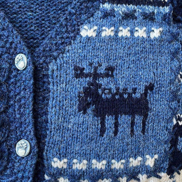 Jones New York Sport 100% WOOL Exclusive Hand Knit Cardigan - Picture 5 of 6